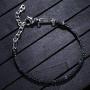 QLEESI Hematite Bracelet Italy Design, 2mm Natural Black Bead Strand, Adjustable Magnetic Hematite Cuff Bangle for Mens and Womens, 6.99-8.59Inches(Rose Gold, Blue Plated) as Valentine Gift