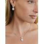Mariell Pear Shaped CZ Teardrop Necklace and Earrings Set - Wedding Jewelry for Brides & Bridesmaids