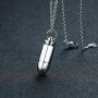 VNOX Stainless Steel Bullet Pendant Necklace for Men Women,Black