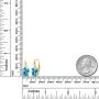 Gem Stone King 5.40 Ct Oval Swiss Blue Topaz 18K Yellow Gold Plated Silver Earrings