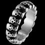 6mm Stainless Steel Gothic Skull Biker Ring