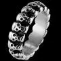 6mm Stainless Steel Gothic Skull Biker Ring 6mm Stainless Steel Gothic Skull Biker Ring