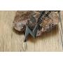 PJ Jewelry Stainless Steel Lightning Bolt Pendant Lightning Flash Thunder Necklace for Men,20'' Chain