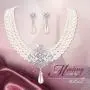 EleQueen Womens Silver-Tone Ivory Simulated Pearls Crystal Victorian Style Statement Necklace Earrings Bridal Wedding Sets EleQueen Womens Silver-Tone Ivory Simulated Pearls Crystal Victorian Style Statement Necklace Earrings Bridal Wedding Sets