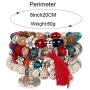 HaHaGirl 6 Sets Bohemian Stackable Bead Bracelets for Women Girls Stretch Multilayered Bracelet Set Multicolor Tassel Strand Bracelets Stretch Jewelry