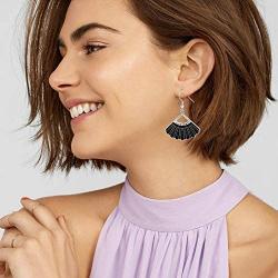 RBG Dissent Collar Earrings for Women Dangle Drop Charms Jewelry Gifts for Fans of Ruth Bader Ginsburg