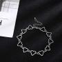 Konpicca Heart Choker Necklace - Simple Geometric Circle Choker Statement Clavicle Necklace for Women Girls Necklace Jewerly