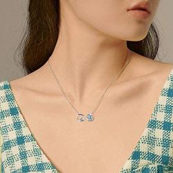 Infinity Necklaces Mothers Day Gifts for Women Mom Sterling Silver Butterfly Pendant Necklace Jewelry for Daughter Girls