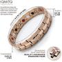 IONICO Rose - Gold Magnetic Therapy Bracelet for Women | Reliefs Arthritis, Carpal Tunnel, migraine, Pain, Blood Pressure | Strong Alternative Medicine Health Energy with Unique Healing Power