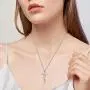 KITEENAL Creative Faith Cross Necklace Letter Pray Hope Believe Grace Pendant Necklace Stainless Steel Initial Jewelry Gift for Women Men
