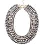 JANE STONE Fashion Faux Turquoise Necklace Acrylic 5-Row Multi-Layered Collar Women