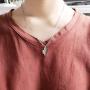 NOUMANDA Nature Jewelry Stainless Steel Silver Tiny Saguaro Cactus Charm Necklace