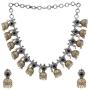 Aheli Indian Traditional Jewelry Trible Oxidized Necklace Earring Set Bollywood Bohemian Fashion for Women