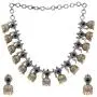 Aheli Indian Traditional Jewelry Trible Oxidized Necklace Earring Set Bollywood Bohemian Fashion for Women Aheli Indian Traditional Jewelry Trible Oxidized Necklace Earring Set Bollywood Bohemian Fashion for Women