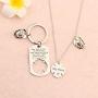 FUSTMW Firefighter Gift Keychain Necklace Matching Set Fireman Jewelry Gift for Firefighter Wife, Girlfriend, Mom, Daughter May God Protect You from Harm