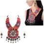 Zephyrr Afghani Turkish Tribal Long Pendant Necklace & Earrings Jewellery Sets for Women(JAN-2307)