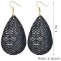 4 Pairs Bohemian Snakeskin Leather Earrings Set Retro Leopard Print Teardrop Earring Dainty Animal Python Print Drop Earrings for Women Girls Jewelry