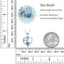 Birthstone Necklaces for Women Sterling Silver Birthstone Cubic Zirconia CZ Heart Pendant Necklace Fashion Jewelry Anniversary Birthday Gifts for Girls Her Mom Wife Daughter Yourself, 16+2 Inch