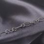 Vanbelle Stering Silver Jewelry Hand-Made Oval Fancy Link Chain Bracelets with Rhodium Plating for Women and Girls