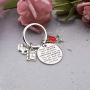 KUIYAI Beauty and The Beast Keychain Fairytale Jewelry Belle Rose Charm Keychain Inspirational Gifts Always Remember You’re Braver Than You Believe Keychain