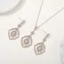 SWEETV Wedding Jewelry Sets for Brides, Crystal Bridal Necklace and Earrings Jewelry Sets for Women Party Prom Gift SWEETV Wedding Jewelry Sets for Brides, Crystal Bridal Necklace and Earrings Jewelry Sets for Women Party Prom Gift
