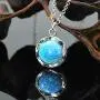 Stera Jewelry Sterling Silver Necklace & 10mm Shimmering Created Blue or White Opal Round Pendant Stera Jewelry Sterling Silver Necklace & 10mm Shimmering Created Blue or White Opal Round Pendant