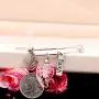 Uloveido Mustard Seed Faith Tree Bangle Bracelet, Stainless Steel, with Glass Charm Bottle Case Y757 Uloveido Mustard Seed Faith Tree Bangle Bracelet, Stainless Steel, with Glass Charm Bottle Case Y757