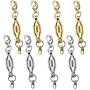 Aiskaer 4Pcs Gold and 4Pcs Silver Necklace Clasp Magnetic Jewelry Locking Clasps and Closures Bracelet Extender for Necklaces, Bracelets and Jewelry Making