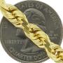 Nuragold 10k Yellow Gold 7mm Solid Rope Chain Diamond Cut Necklace, Mens Jewelry Lobster Lock 22'' 24'' 26'' 28'' 30''