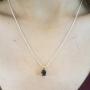 Dazzlingrock Collection 10K Gold Princess Cut Black Diamond Ladies Solitaire Pendant