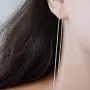 A Pair 925 Sterling Silver Tassel Threader Drop Earrings Long Chain Ear Line A Pair 925 Sterling Silver Tassel Threader Drop Earrings Long Chain Ear Line