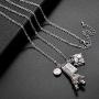 LUX ACCESSORIES Eiffel Tower Paris Pave Camera Tourist Faux Pearl Charm Necklace