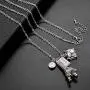 LUX ACCESSORIES Eiffel Tower Paris Pave Camera Tourist Faux Pearl Charm Necklace