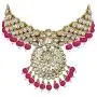 I Jewels Traditional Gold Plated Kundan Pearl Wedding Choker Necklace Set Earrings & Maang Tikka for Women (IJ325) I Jewels Traditional Gold Plated Kundan Pearl Wedding Choker Necklace Set Earrings & Maang Tikka for Women (IJ325)