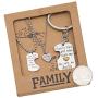 Quan Jewelry Family Jewelry Set of 3, Fathers Day and Mothers Day Gifts with Inspirational Quote on Greeting Card