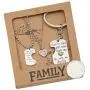 Quan Jewelry Family Jewelry Set of 3, Fathers Day and Mothers Day Gifts with Inspirational Quote on Greeting Card