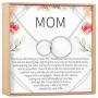 Mom Gift Necklace: Mother Necklace, Mothers Day Gift Necklace, Mother Daughter, 2 Interlocking Circles (silver-plated-brass, NA)