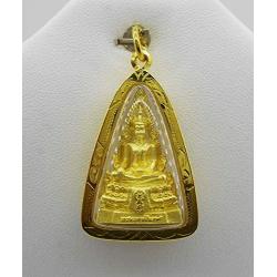 Phra Phuttha Chinnarat Gold Pendant Charm Thai Buddha Amulet 22k Thai Baht Yellow Gold Plated Jewelry
