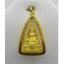 Phra Phuttha Chinnarat Gold Pendant Charm Thai Buddha Amulet 22k Thai Baht Yellow Gold Plated Jewelry