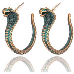 Boho Ethnic Cobra Snake Dangle Drop Earrings for Women Party Aniaml Earrings Hanging Hook Jewelry