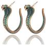 Boho Ethnic Cobra Snake Dangle Drop Earrings for Women Party Aniaml Earrings Hanging Hook Jewelry