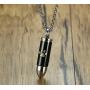 BEANS Stainless Steel The Bullet Urn Necklace for The Dog paw Keepsake Memorial Cremation Jewelry