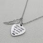 IDLAN Memorial Jewelry Your Wings were Ready My Heart was Not Heart Necklace Memorial Gift Miscarriage Remembrance Gift