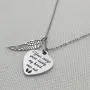 IDLAN Memorial Jewelry Your Wings were Ready My Heart was Not Heart Necklace Memorial Gift Miscarriage Remembrance Gift