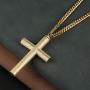 HZMAN Large Stainless Steel Cross Memorial Cremation Ashes Urn Pendant Necklace Keepsake Jewelry Urn