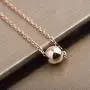 S.Leaf Sterling Silver Necklace Dainty Solid Bead Necklace Gold Necklaces for Women