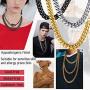 PROSTEEL Stainless Steel Cuban Chain Necklace, Silver/Gold/Black Tone, Nickel-Free, Hypoallergenic Necklace, W: 4.8mm-14mm, L: 14inch-30inch, Come Gift Box