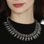 athizay Necklace Silver oxidized Indian Jewelry Chunky Beads Embellishments Choker Necklace athizay Necklace Silver oxidized Indian Jewelry Chunky Beads Embellishments Choker Necklace
