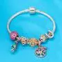 Sambaah Rose Gold Charms Sterling Silver fit Pandora Style Bracelets-Birthday/Heart/Angel Wing/Feather/Star Sambaah Rose Gold Charms Sterling Silver fit Pandora Style Bracelets-Birthday/Heart/Angel Wing/Feather/Star