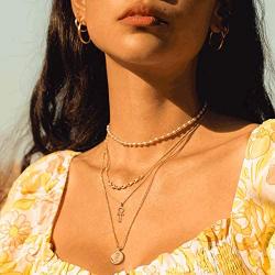 Mevecco Coptic Ankh Cross Necklace Women Men 18K Gold Plated Key to Life Ankh Cross Charm Pendant Necklace Religious Ancient Egyptian Symbol of Protection Faith Cross Pendant Gift for Her
